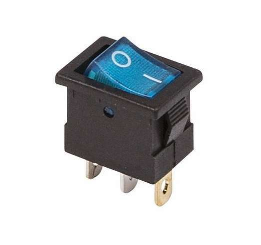 Переключатель ON/OFF 3-конт. 6A-250В Мини Синий с подсветкой REXANT 36-2151 (RWB-206)