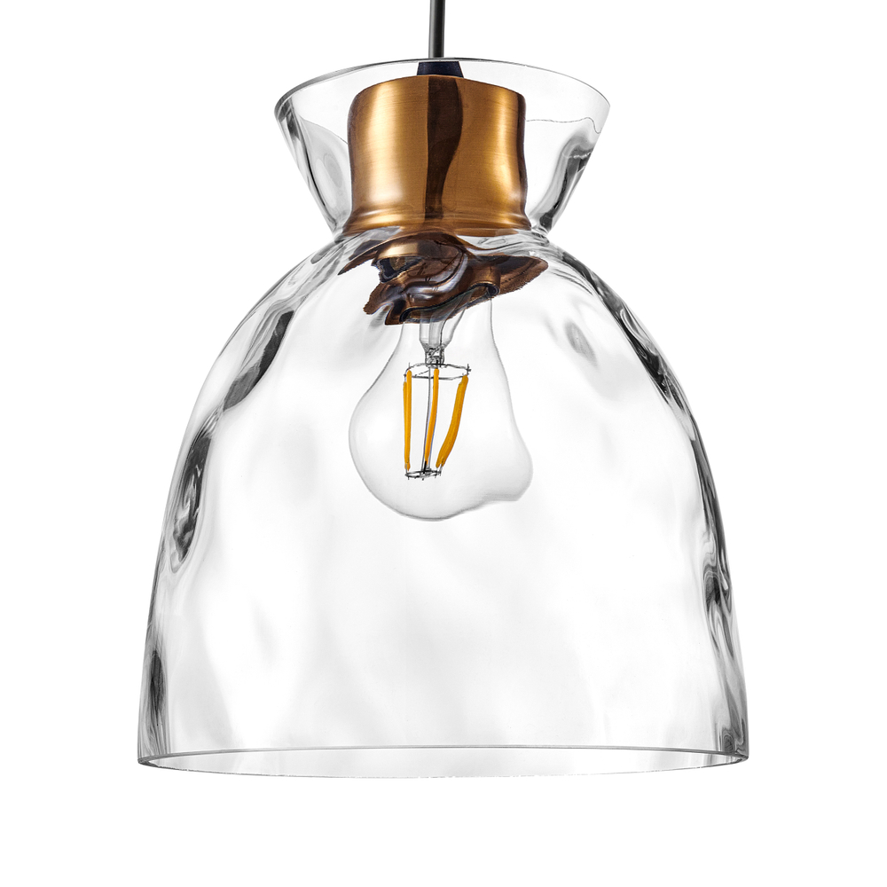 806110 Подвес NUBELLA 1х12W (led) E27 ЧЕРНЫЙ/БРОНЗА/ПРОЗРАЧНЫЙ