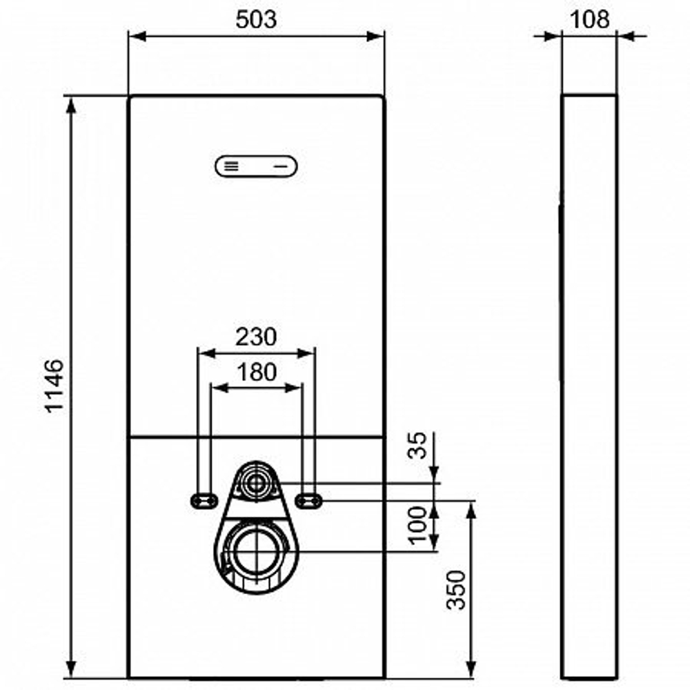 Модуль  Ideal Standard PROSYS R0144AC для монтажа подвесных унитазов