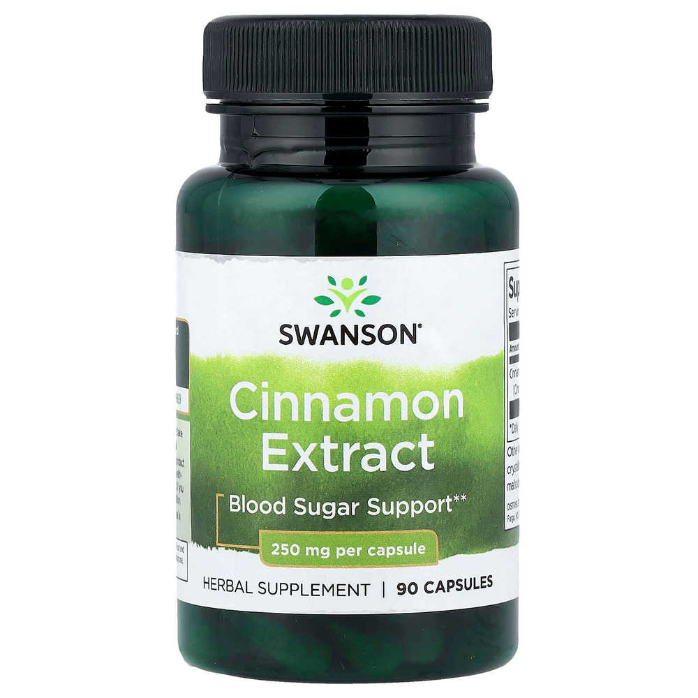 Swanson, Экстракт корицы, 250 мг, 90 капсул