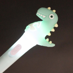 Ручка гелевая Alingar "Динозаврик", с подсветкой, 0,7 мм, черная, игольчатый наконечник, цветной пластиковый корпус, карт. уп.