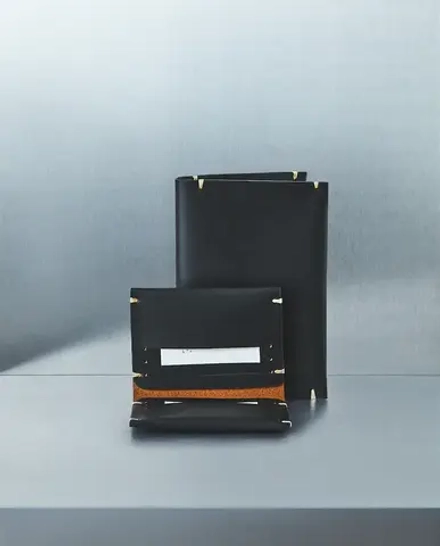 ZARA HOME КОЖАНЫЙ БУМАЖНИК, ЧЕРНЫЙ