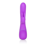 Фиолетовый вибромассажер Impress Rabbit со стимуляцией клитора - 18 см. (Цвет: фиолетовый)