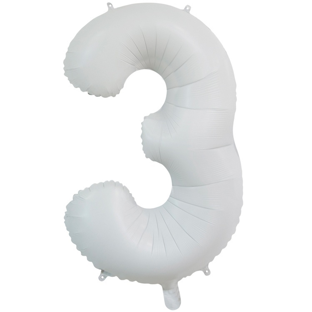 Шар ЦИФРА 3 White 26" 66 см