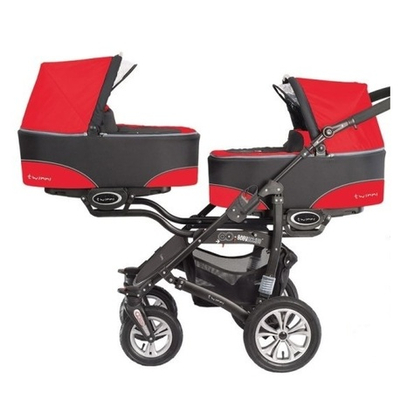 Коляска для двойни BabyActive Twinny Standart 2 в 1 Black (Красный)