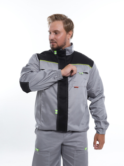 Костюм Nerss «Практик», куртка + полукомбинезон. Серый с черным