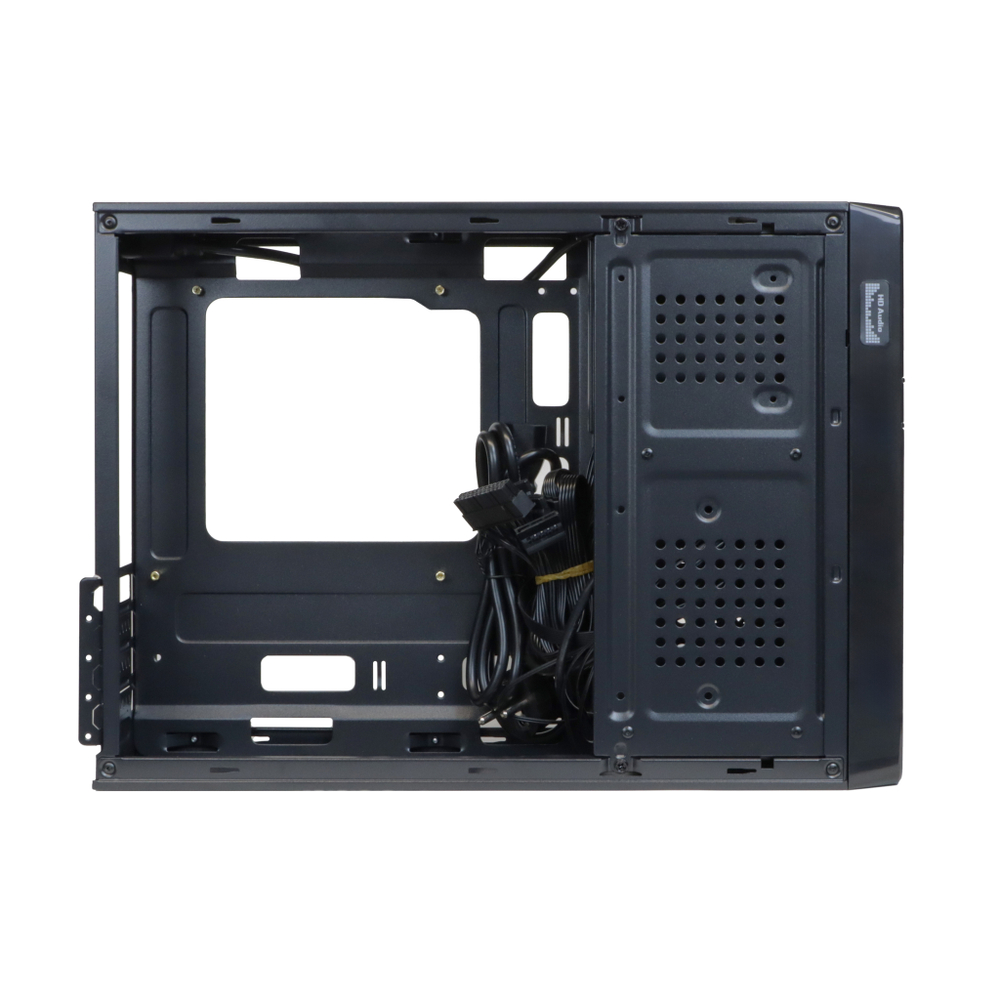 Корпус BaseTech SL-01, БП:400W, mATX, чёрный, 2xUSB3 (BT-SL01B-400W)