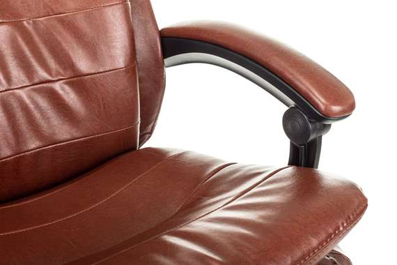 Кресло руководителя Бюрократ T-9950MSG-F коричневый эко.кожа крестов. пластик подст.для ног