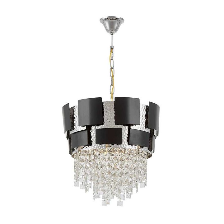 Подвесной светильник Lumina Deco Kruvia LDP 7045-400 BK+CHR
