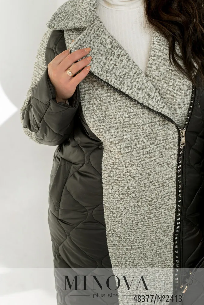 Куртка 2413-черный-серый Minova