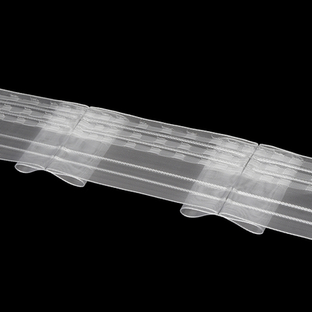 Шторная лента Oz-Is арт. 4355 МР, бантовые складки, коэф сборки 1:2,0, цвет прозрачный (ширина 80 mm)