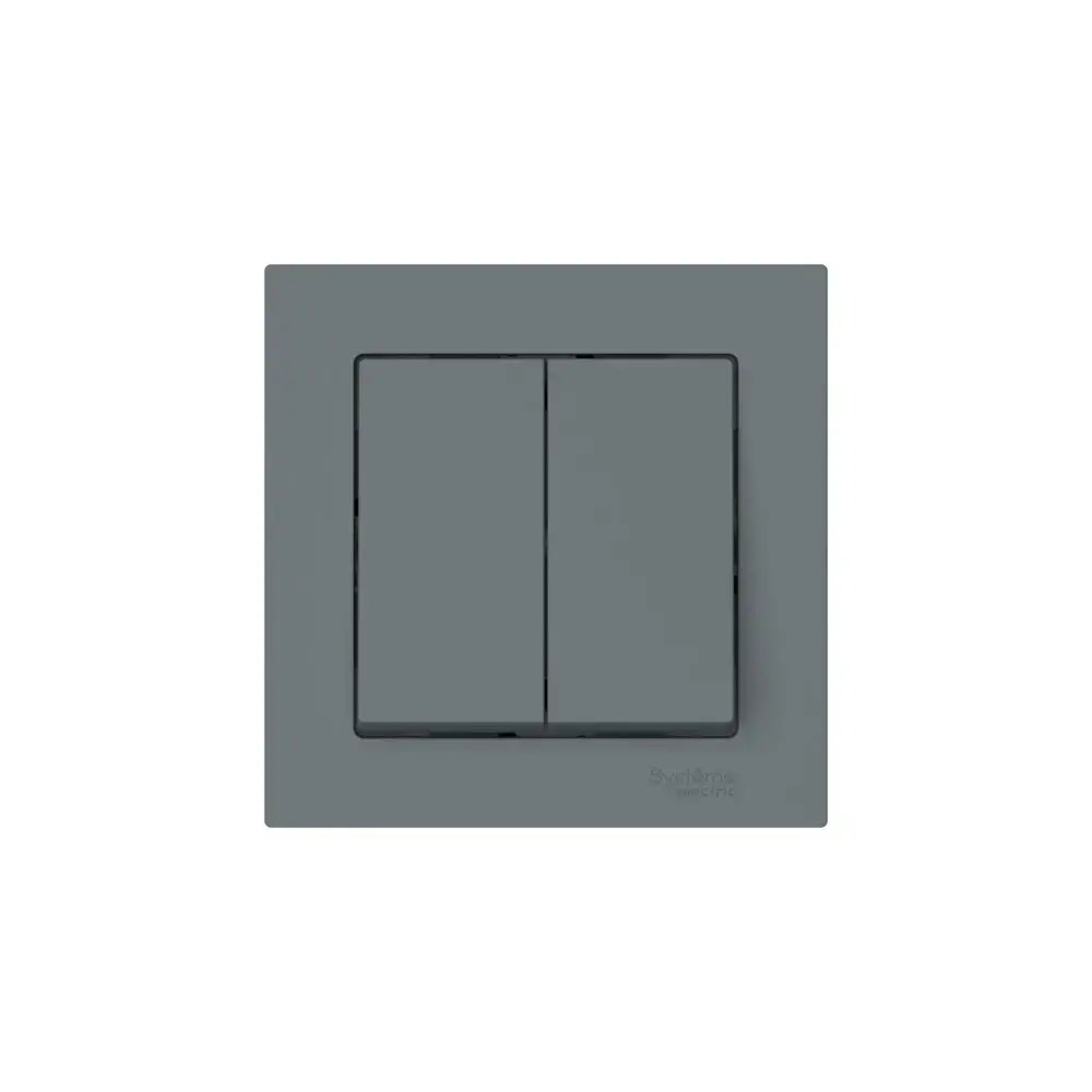 ATLASDESIGN 2-клавишный ВЫКЛЮЧАТЕЛЬ, сх.5, 10АХ, в сборе, быстрозажим. клем., ГРИФЕЛЬ