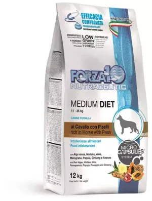 Forza 10 Корм для собак средних пород гипоаллергенный Medium Diet Low Grain Cav pis с кониной и горошком