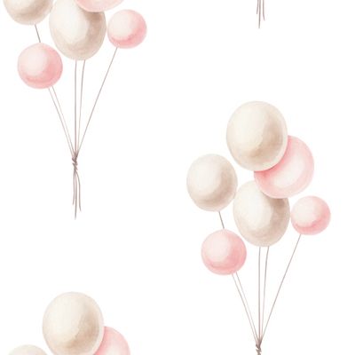 Акварельные воздушные шарики.