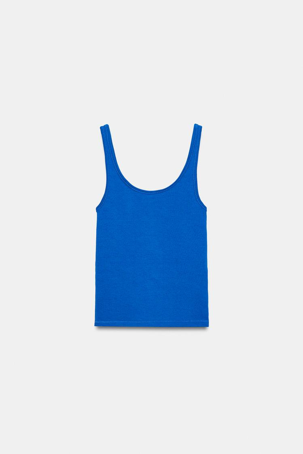 ZARA МАЙКА НА БРЕТЕЛЯХ, СИНИЙ ЭЛЕКТРИК