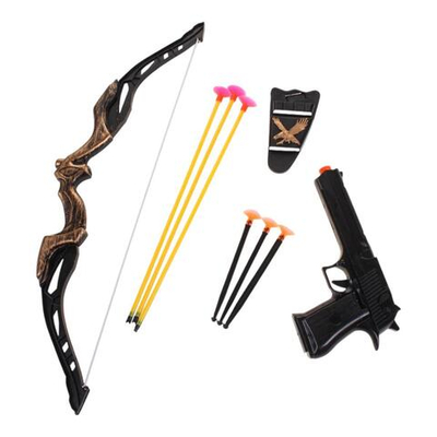 Лук со стрелами + пистолет с присосками, блистер 389-30