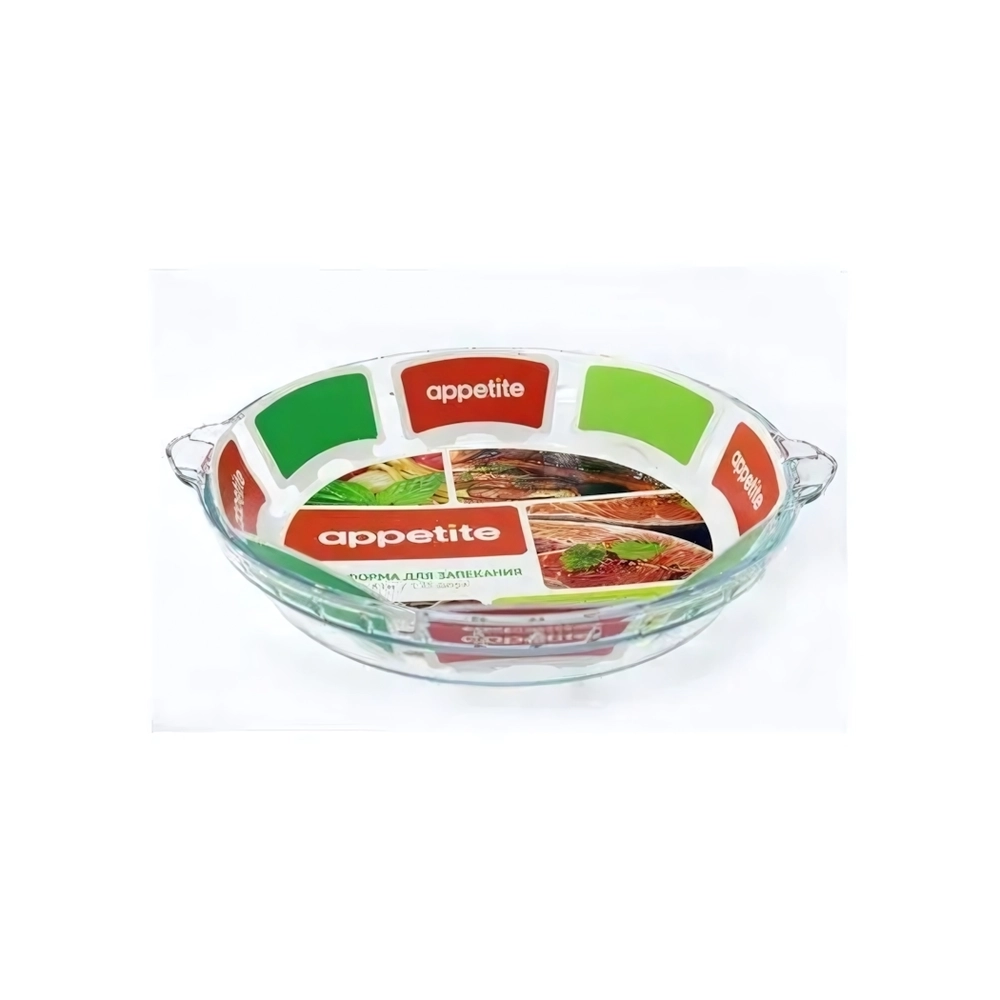 Форма стеклянная круглая 22см,25л с ручкой ТМ Appetite