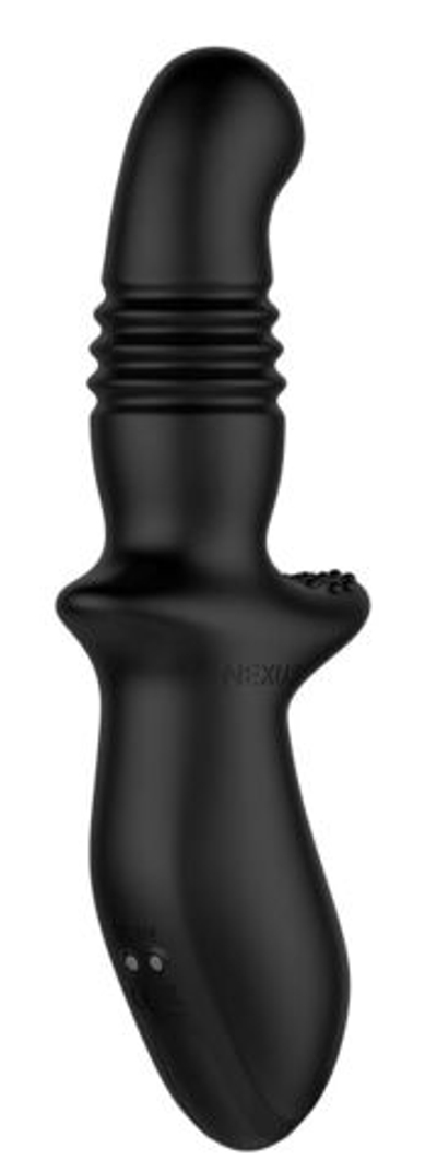 Черный вибромассажер простаты Nexus Thrust с возвратно-поступательными движениями