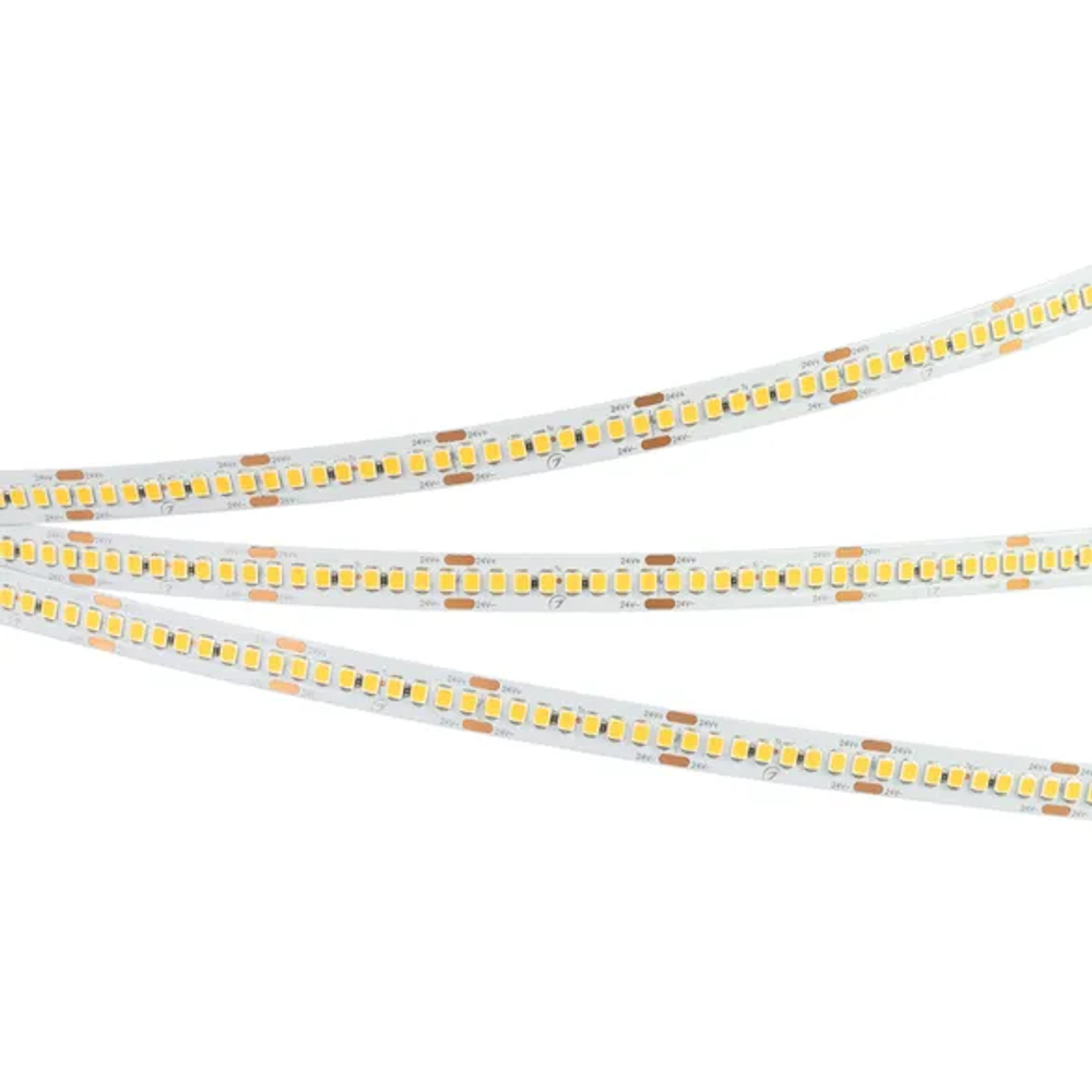 Светодиодная лента RT-A240-10mm 24V Warm3000 (22 W/m, IP20, 5m) (Arlight, высок.эфф.150 лм/Вт) 038745(1)