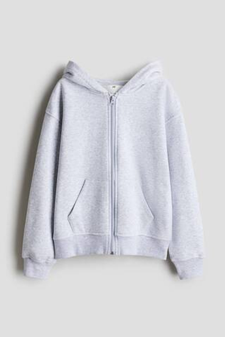 H&M Толстовка с капюшоном и застежкой-молнией, серый