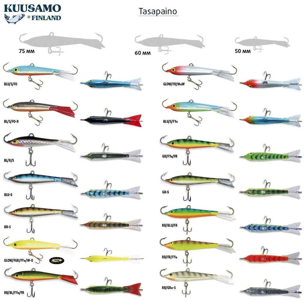 Балансир для зимней рыбалки Tasapaino 50мм, 4,4г, цвет BR-S