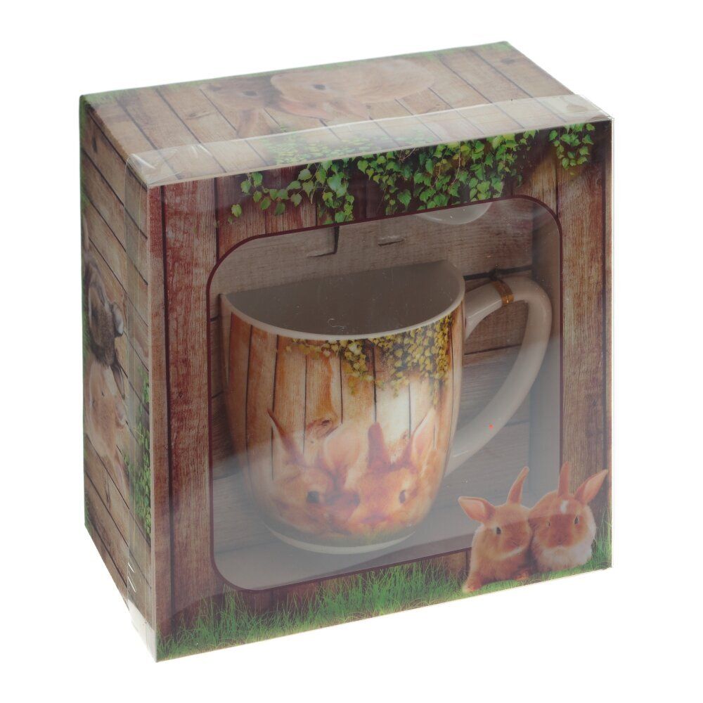 GAEM Кружка с ложкой, 150 мл, L10 W7 H7,5 см, 4в