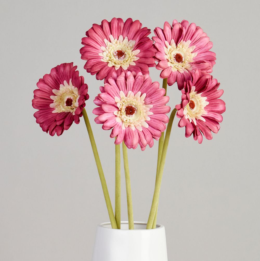 ЦВЕТОК ИСКУССТВЕННЫЙ "ГЕРБЕРА" ВЫСОТА=61СМ. (МАЛ=24 ШТ/КОР=96ШТ.)