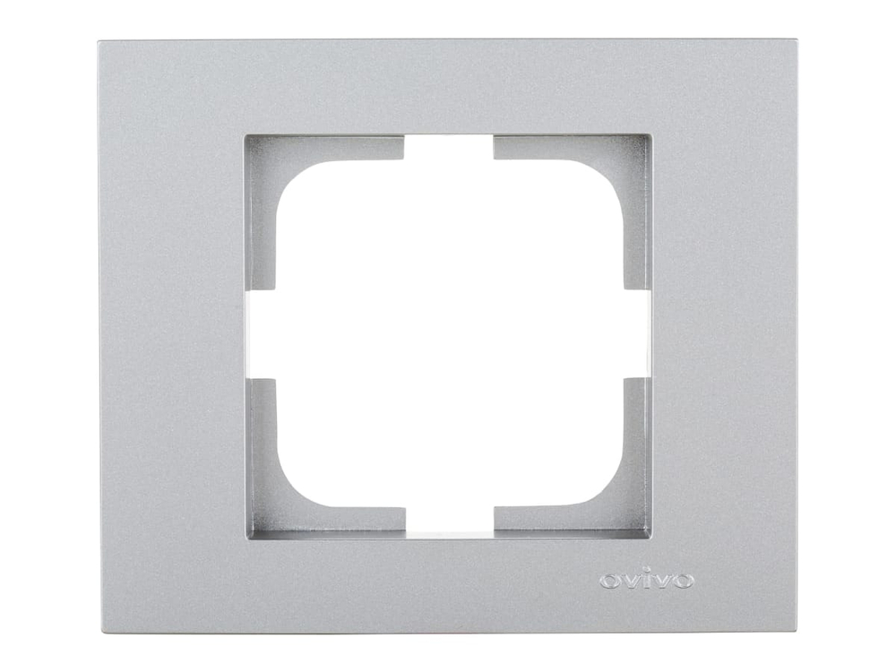 Рамка 1-ая OVIVO GRANO серебряная 400-100000-096