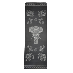 Коврик для йоги Elephant Grey 183*61*0,3 см из микрофибры и каучука