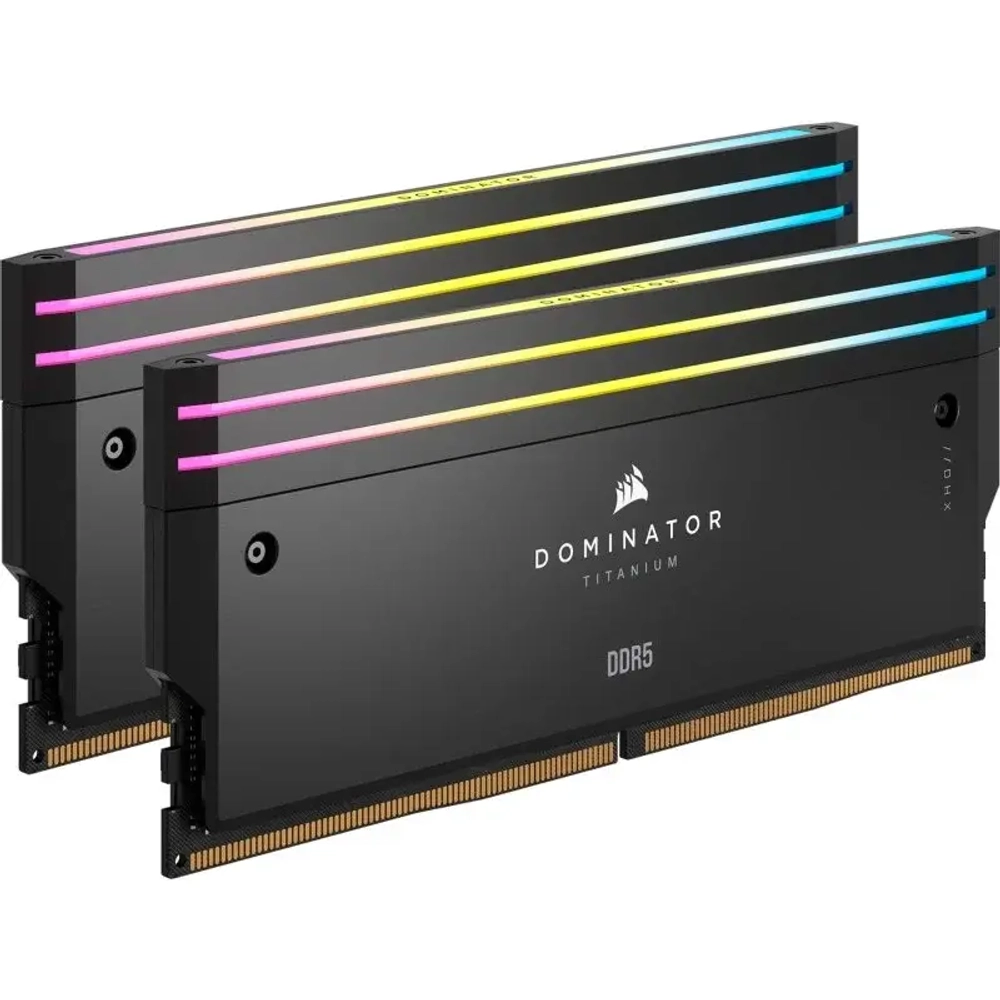 Оперативная память CORSAIR Dominator Titanium RGB, 32 Гб DDR5 (2x16 Гб), CL32, 6400 МГц, (CMP32GX5M2B6400C32)