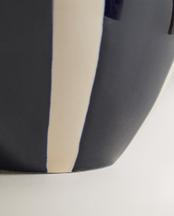 Zara Home Ваза из керамики, цвет синий, 25 см