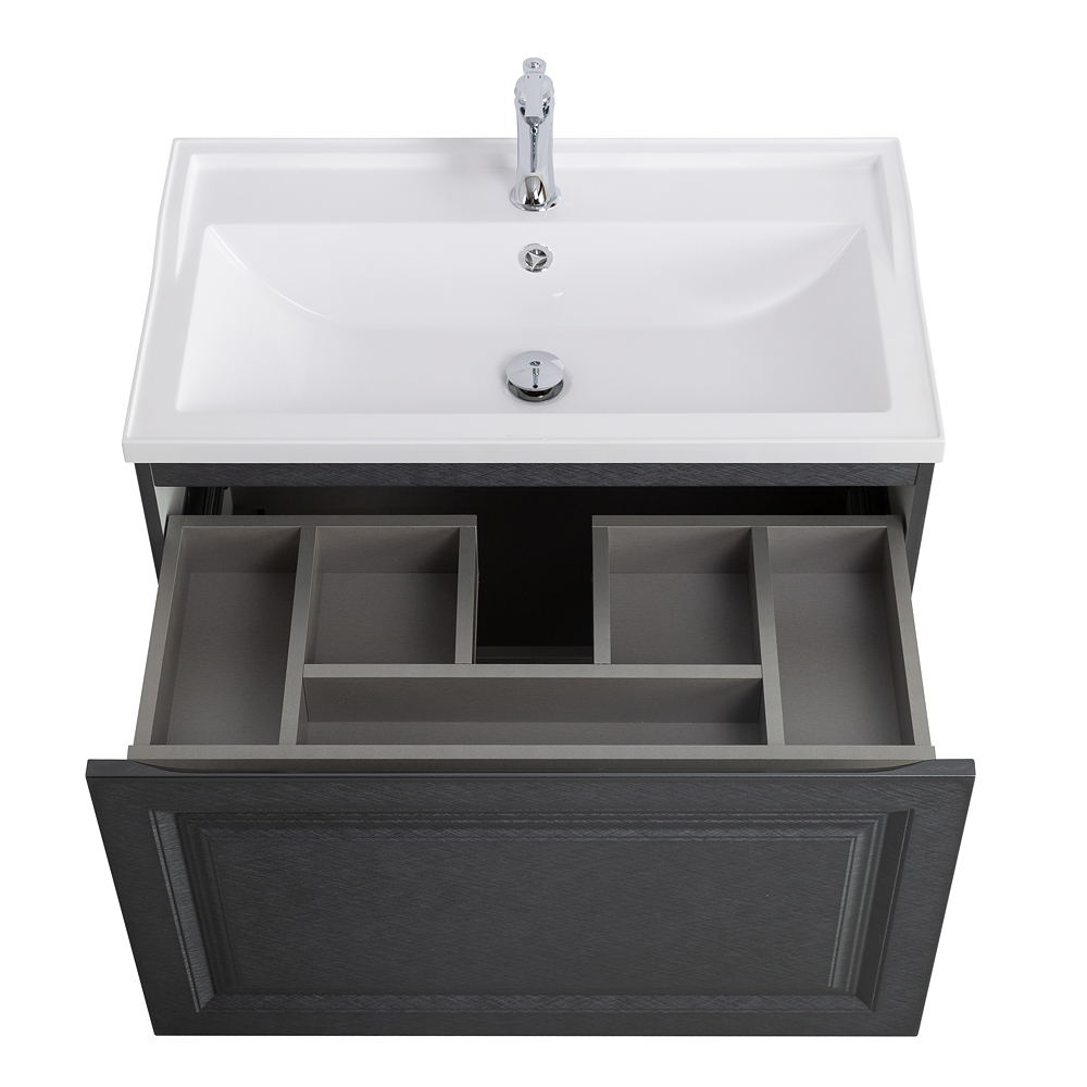 Мебель для ванной комнаты подвесная Cezares GIUBILEO-N-80-1C-SO-TIT-P 80см Титан