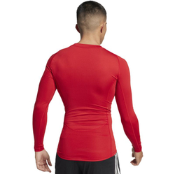 Мужская теннисная футболка с длинным рукавом Adidas Techfit Aeroready Long Sleeve - red