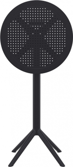 Стол пластиковый барный складной Siesta Contract Sky Folding Bar Table 60, черный