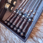 Шашлычный набор подарочный "Буйвол Элит" №30 в кейсе из экокожи