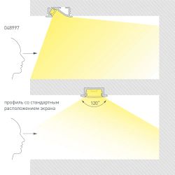 Профиль SL-BEVEL-W21-F-2000 ANOD BLACK (Arlight, Алюминий) 048997