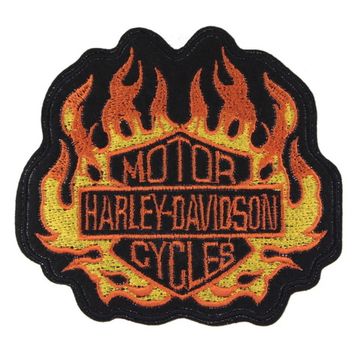 Нашивка Harley Davidson (лого в огне)