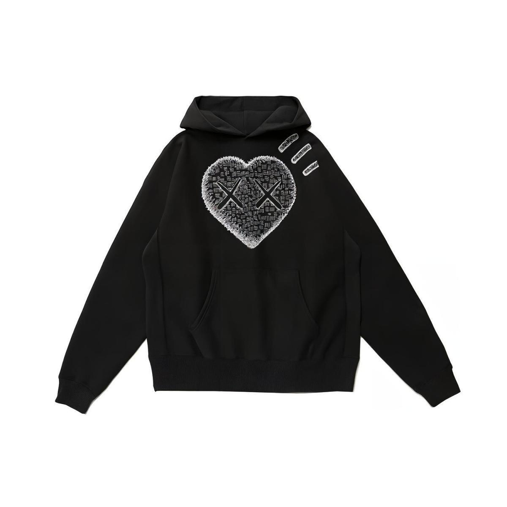 Толстовки HUMAN MADE x KAWS Logo, XX22CS008-Black