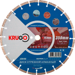 Диск алмазный для железобетона и армированного бетона KRUGO 350x25,4x40x3,2x10mm, лазерная наплавка, LCA14A