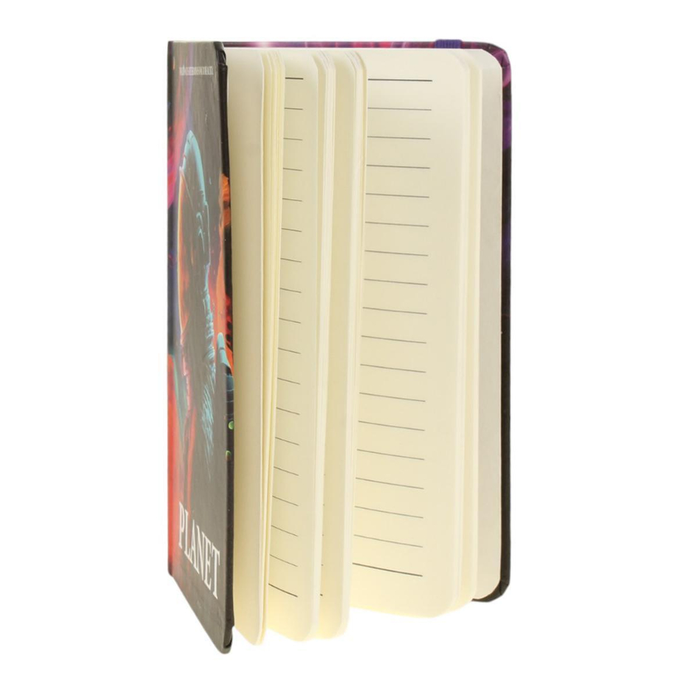 Записная книжка "Космос" А6 80 л, линия, на резинке твердый переплет,14*8,8см, 4 дизайна микс , С-30