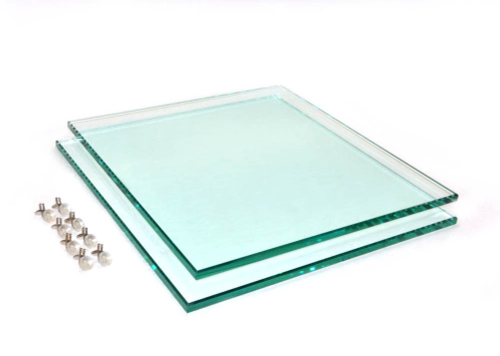 Комплект полированных стеклянных полок для подставок Риф-200 (2шт. 299х321х10мм.)