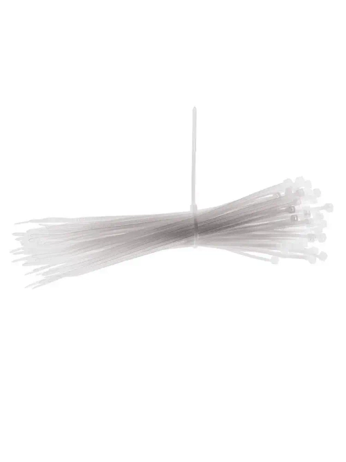 Хомуты пластиковые стяжки 150 мм 100 шт Белые KROFT