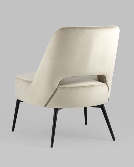 Кресло лаунж Бостон велюр бежевый