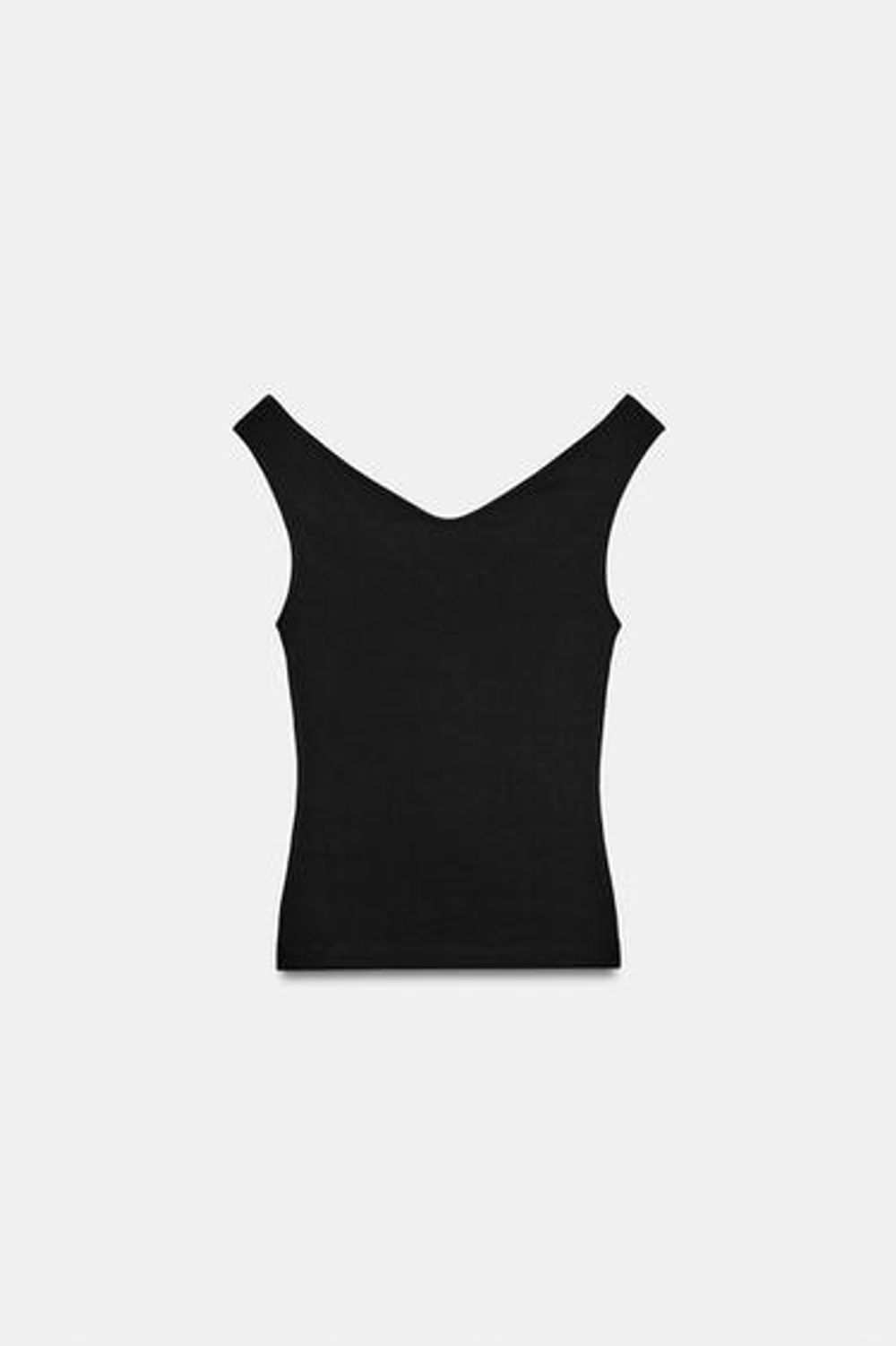 ZARA ФУТБОЛКА С ОТКРЫТЫМИ ПЛЕЧАМИ, ЧЕРНЫЙ