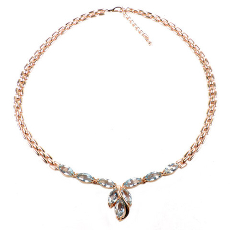 Колье "Есения" топаз голубой