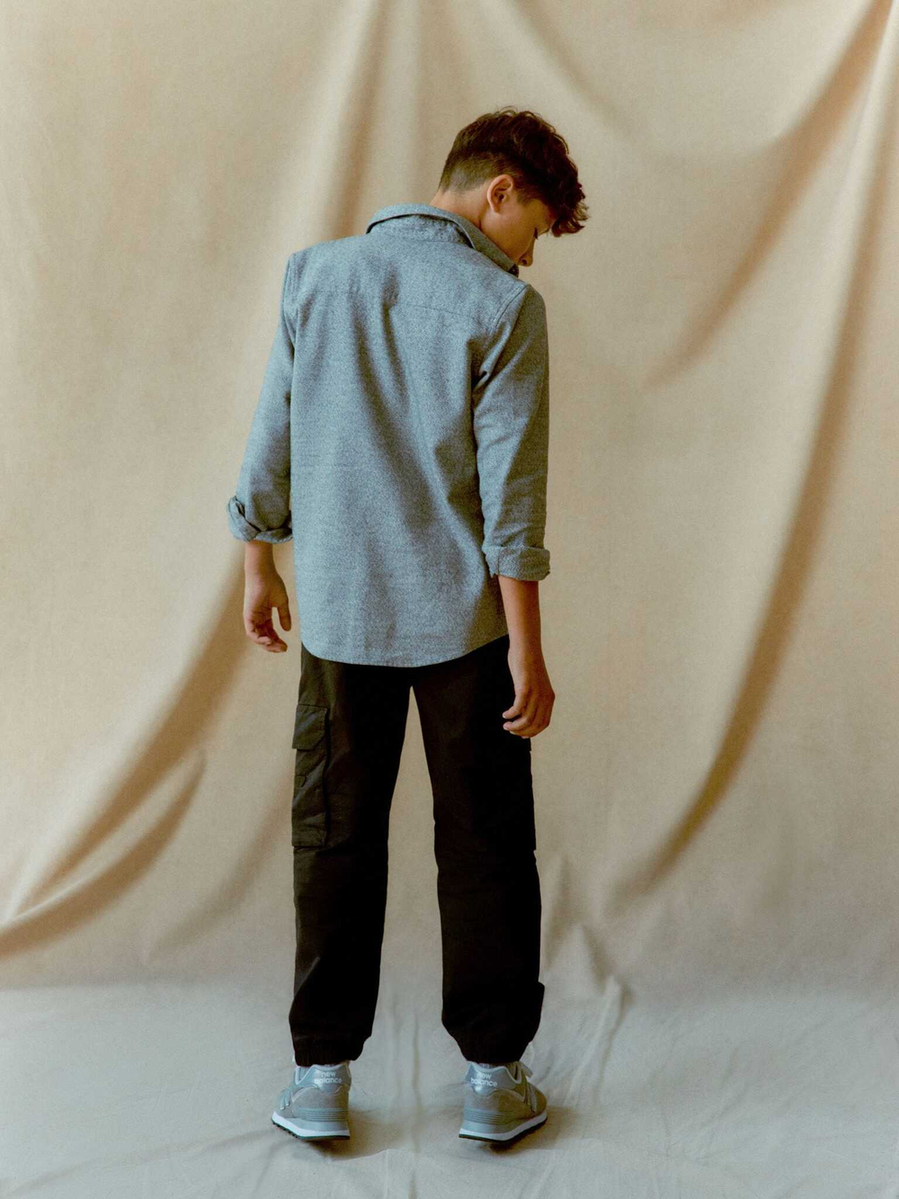 Брюки карго для мальчика Next U48-779, Черный