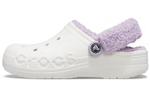 Crocs Classic clog comfortable and breathable casual sports sandals for men and women with the same style white and purple