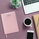 Ежедневник датированный 2022 А5 138x213 мм BRAUBERG "Profile", балакрон, светло-розовый, 112767