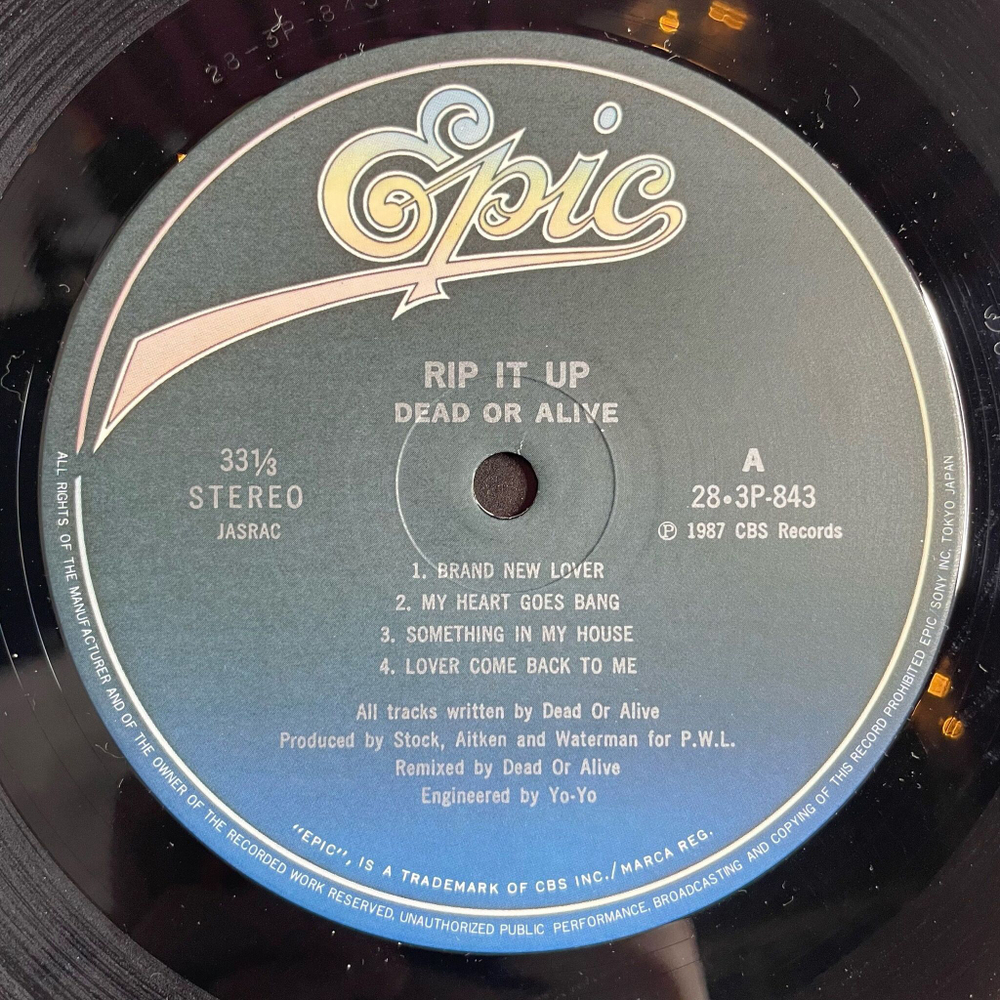 Винтажная виниловая пластинка LP Dead Or Alive Rip It Up (Japan 1987) (Obi)