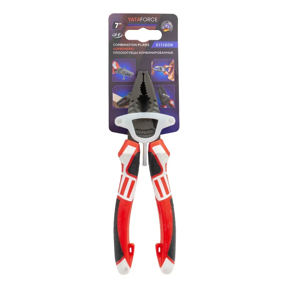 Плоскогубцы комбинированные 7'' YATAFORCE YF-611180N